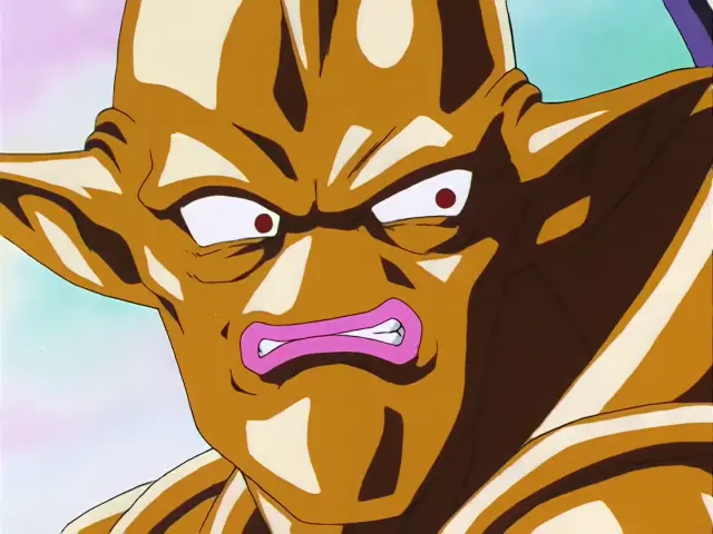 Ih Shinron se carga a Suu Shinron mientras protege a Goku ciego