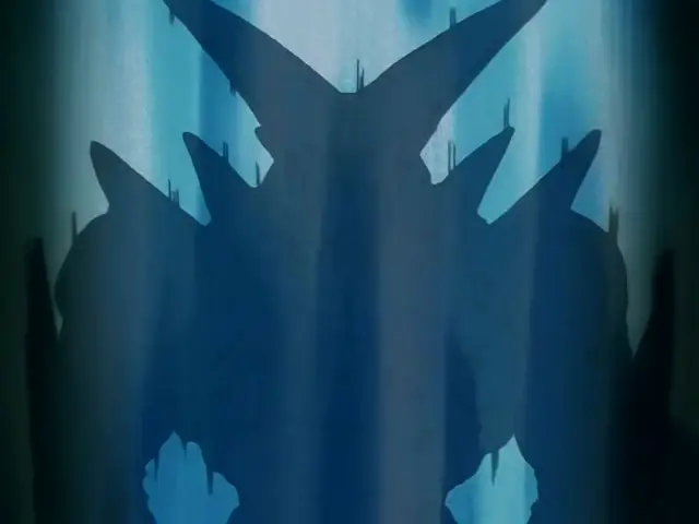 Ih Shinron se carga a Suu Shinron mientras protege a Goku ciego
