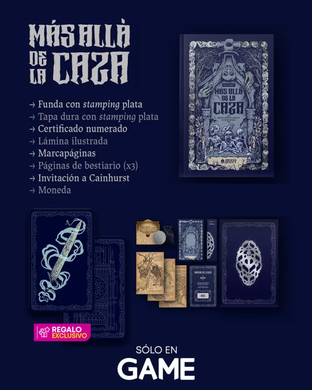 Libro Más allá de la caza con carta exclusiva GAME