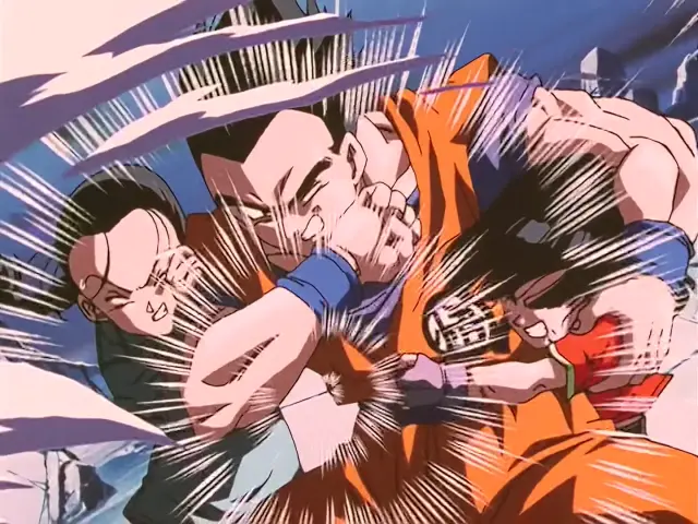 Ih Shinron sobrevive al Puño del Dragón de Goku Super Saiyan 4