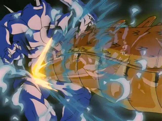 Ih Shinron sobrevive al Puño del Dragón de Goku Super Saiyan 4