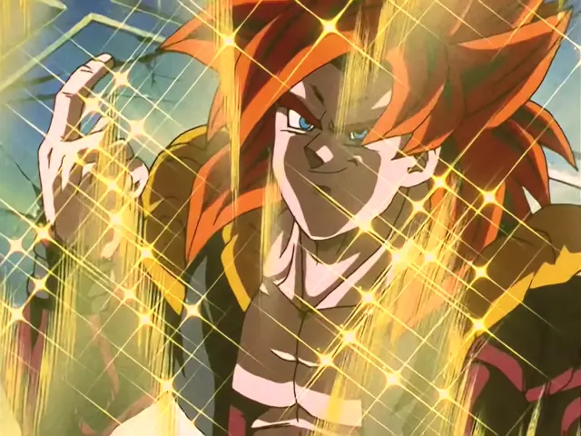 El aura mágica de Gogeta Super Saiyan 4
