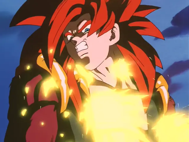 Gogeta Super Saiyan 4 purifica el planeta Tierra