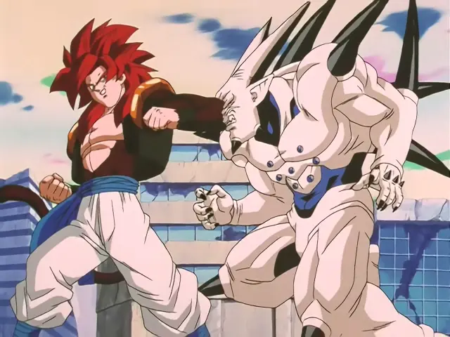 Gogeta Super Saiyan 4 purifica el planeta Tierra