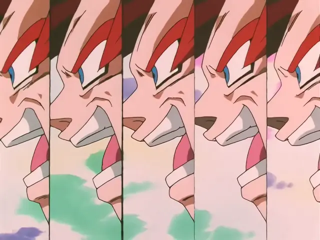 Gogeta Super Saiyan 4 purifica el planeta Tierra