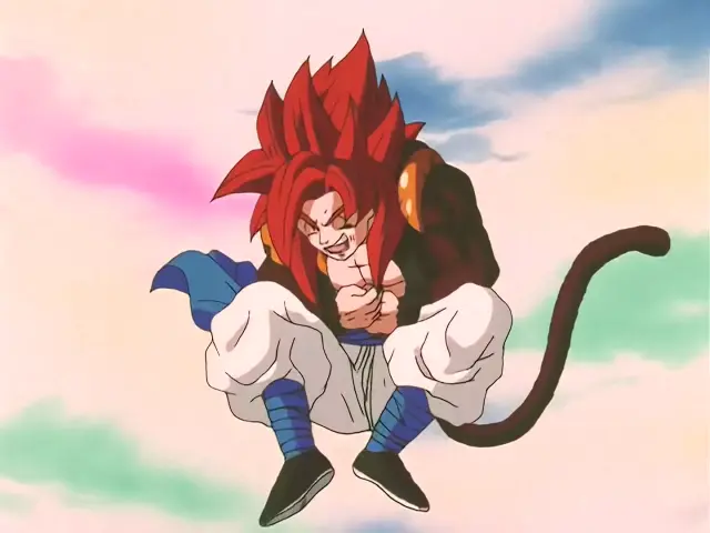 Gogeta Super Saiyan 4 purifica el planeta Tierra