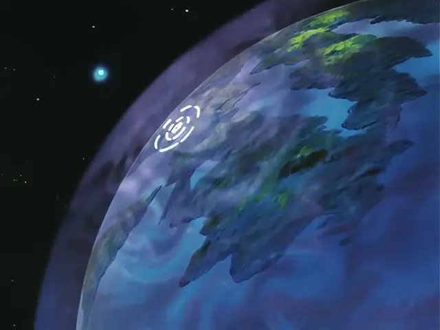 Gogeta Super Saiyan 4 purifica el planeta Tierra