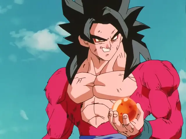 Goku se traga la Bola de Dragón de 4 estrellas en Dragon Ball GT