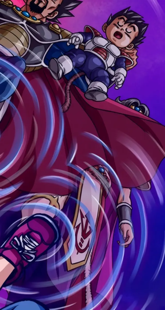 Tarble y la madre de Vegeta en Dragon Ball