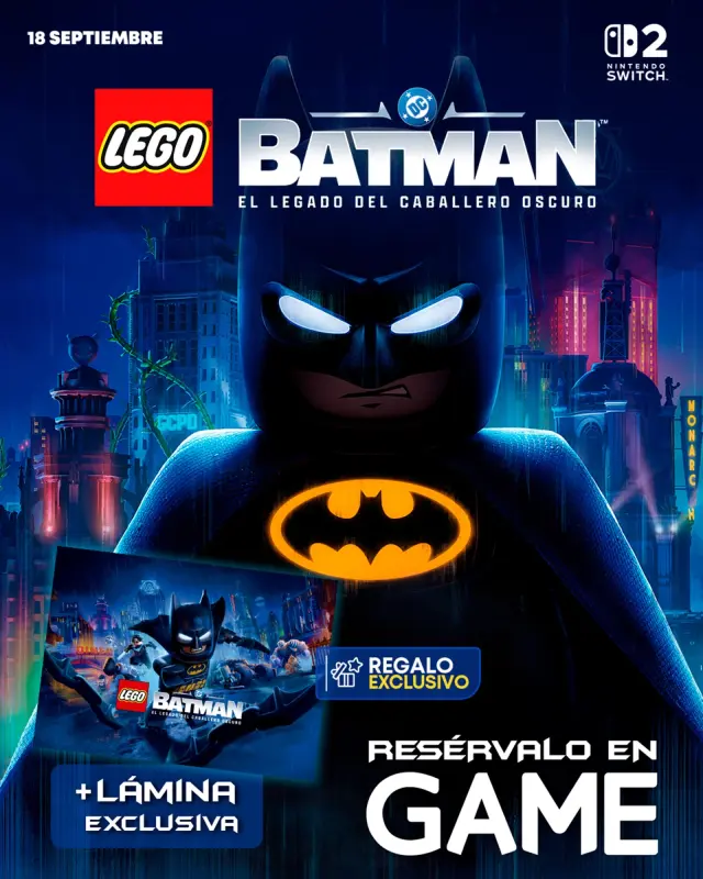 Reserva en GAME LEGO Batman El Legado del Caballero Oscuro en Nintendo Switch 2