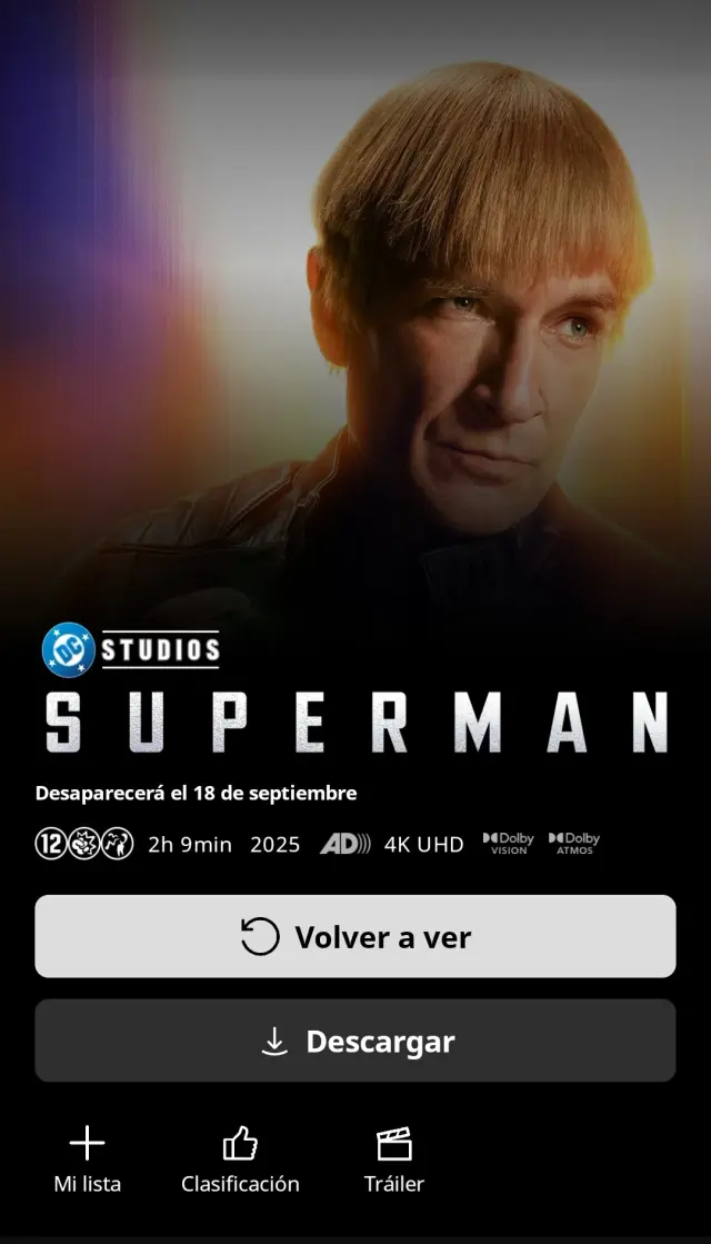 Superman (2025) sale del catálogo de HBO Max