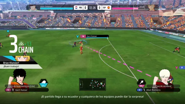 Las partidas de Versus en Captain Tsubasa 2 son muy divertidas