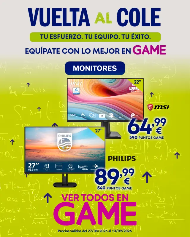 Vuelta al Cole 2026 en GAME