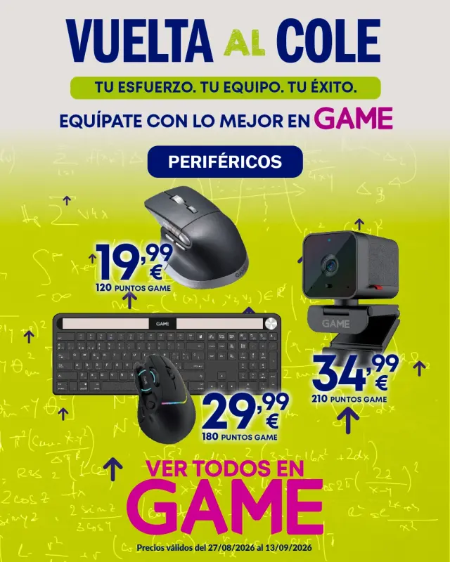 Vuelta al Cole 2026 en GAME