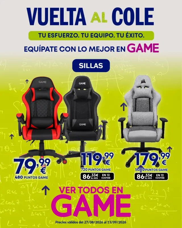 Vuelta al Cole 2026 en GAME