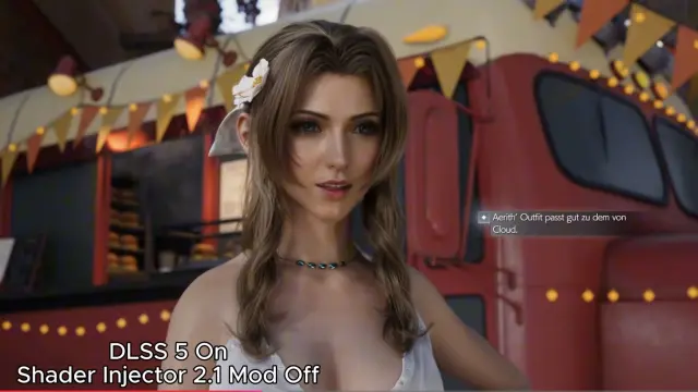 DLSS 5 aplicado a Aeris en Final Fantasy VII Rebirth