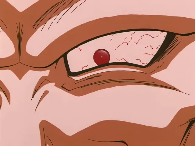 Ih Shinron arrasa a Goku con su bola de energía negativa