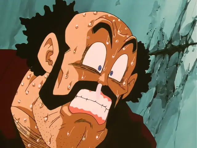 Ih Shinron arrasa a Goku con su bola de energía negativa