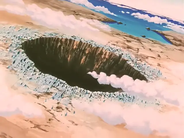 Ih Shinron arrasa a Goku con su bola de energía negativa