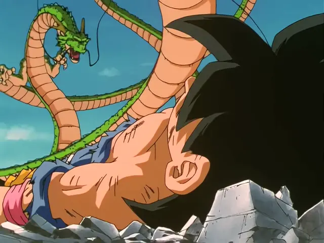 Goku destroza a Ih Shinron con la energía de todo el universo
