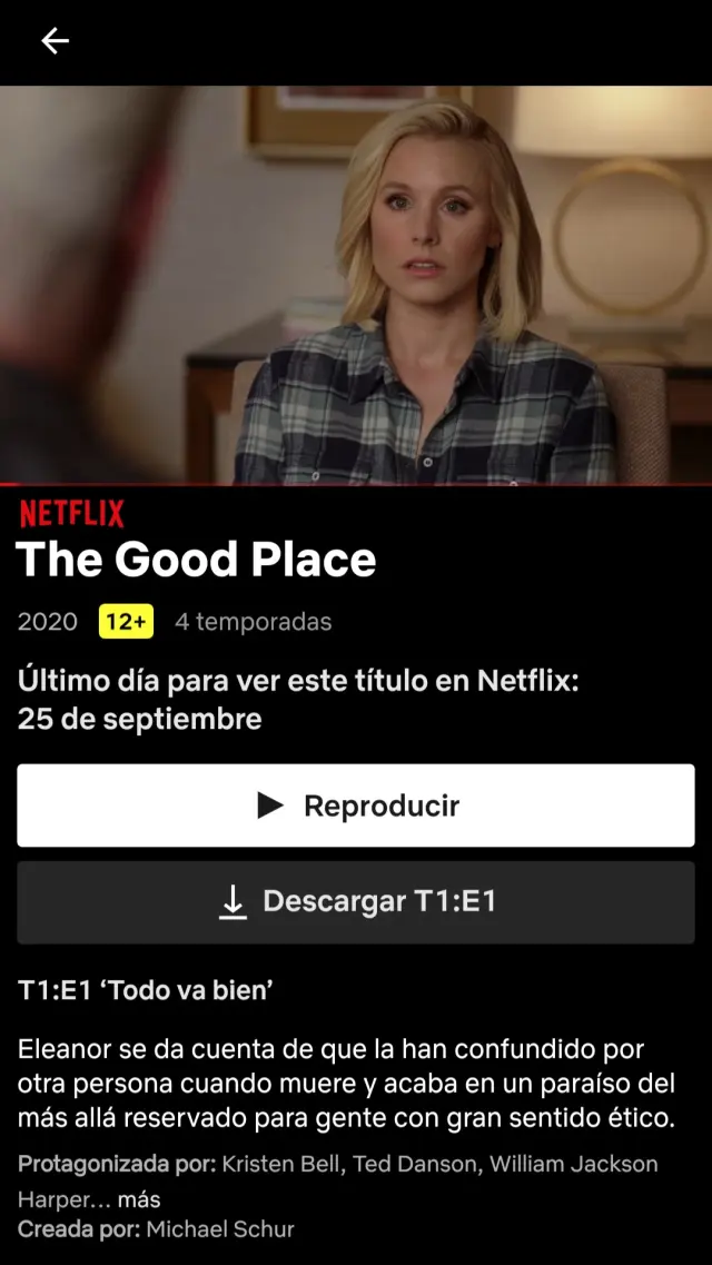 The Good Place abandona Netflix en septiembre