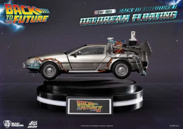 El Delorean flotante de Regreso al futuro II de Beast Kingdom