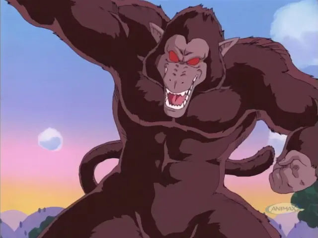 Arale vence a Goku convertido en Ohzaru