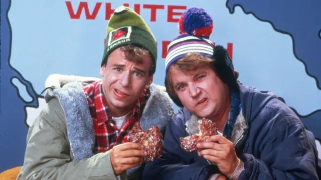 Rick Moranis y Dave Thomas en Extraño brebaje (1983)
