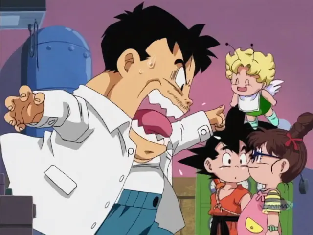 Los soldados de la Red Ribbon acorralan a Goku y Arale