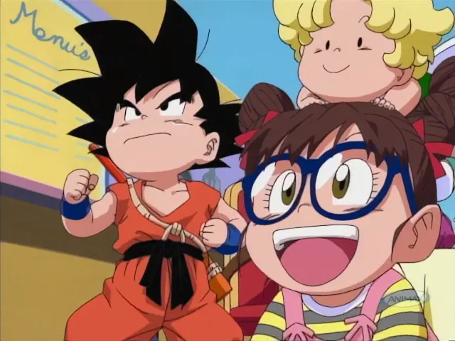 Los soldados de la Red Ribbon acorralan a Goku y Arale