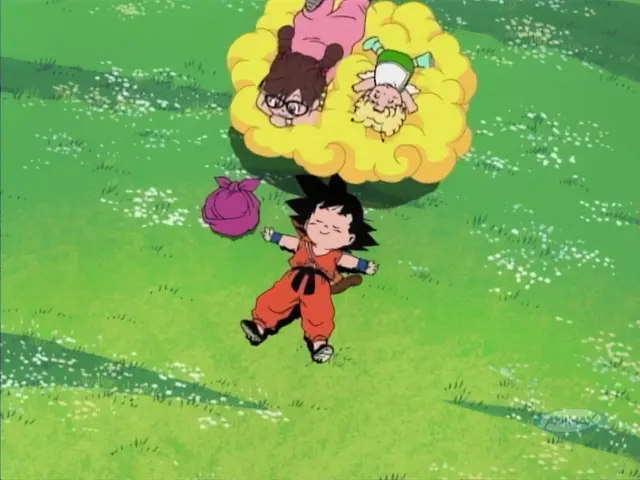 Los soldados de la Red Ribbon acorralan a Goku y Arale