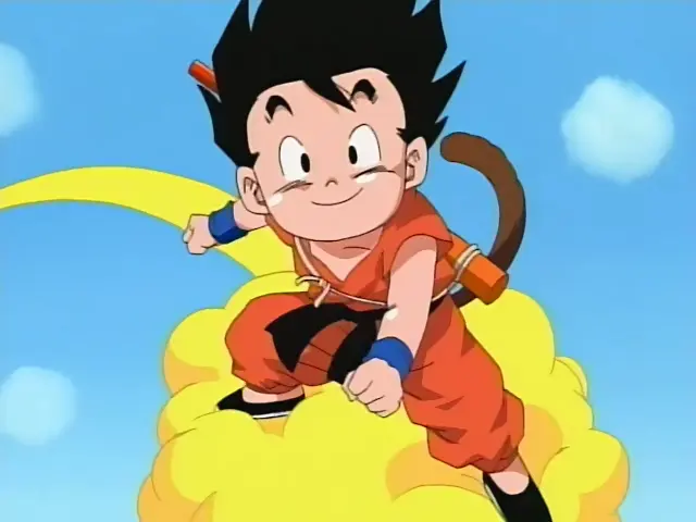 Goku y Arale irrumpen en el dirigible de la Red Ribbon