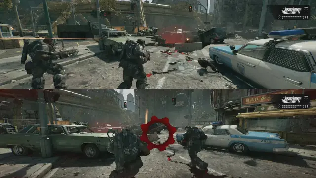 El modo a pantalla partida de Gears of War E-Day