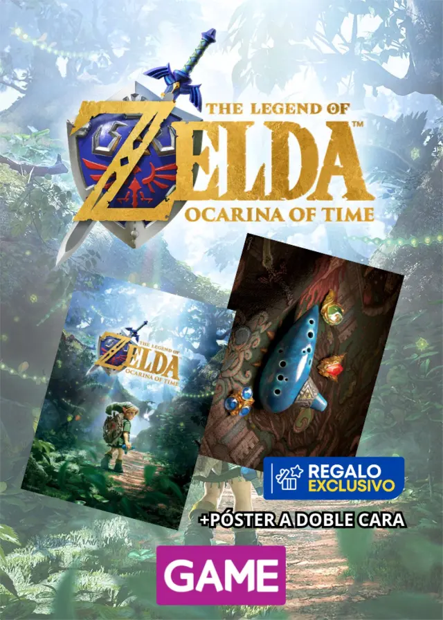 Póster a doble cara de Ocarina of Time Remake en GAME