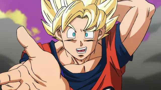 Goku dibujado en Super Saiyan por error