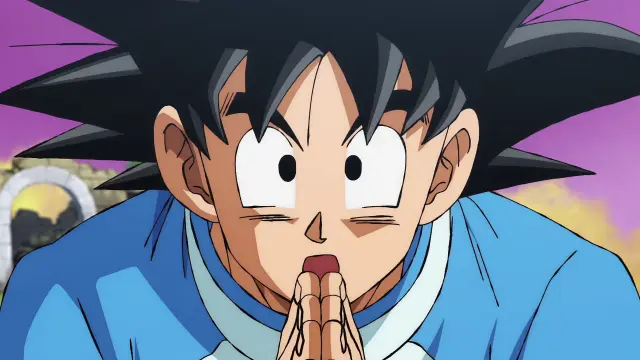 Goku lucha en Super Saiyan y Super Saiyan 2 contra Beerus