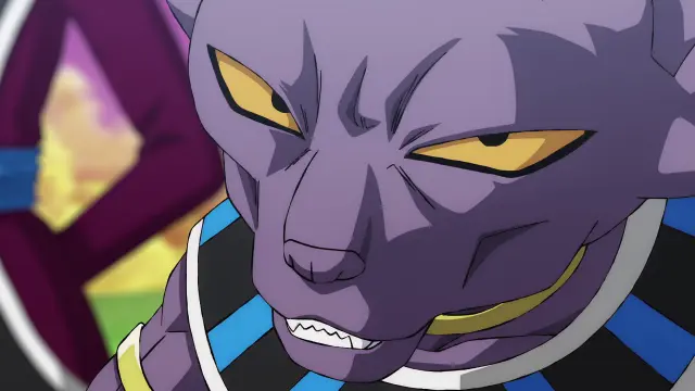 Goku lucha en Super Saiyan y Super Saiyan 2 contra Beerus