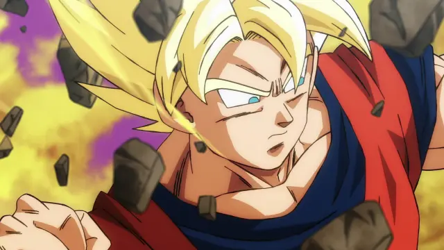 Goku lucha en Super Saiyan y Super Saiyan 2 contra Beerus