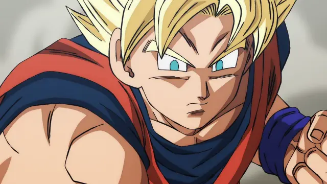 Goku lucha en Super Saiyan y Super Saiyan 2 contra Beerus