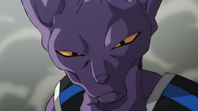 Goku lucha en Super Saiyan y Super Saiyan 2 contra Beerus