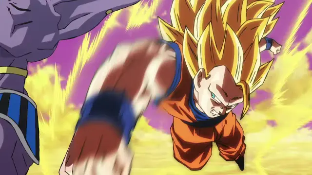 Beerus derrota a Goku Super Saiyan 3