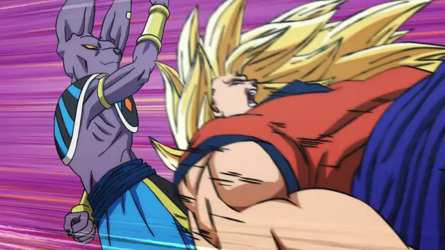 Beerus derrota a Goku Super Saiyan 3