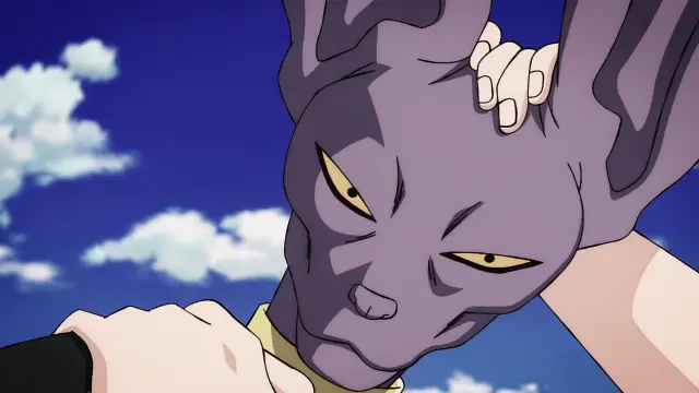 Vegeta supera el poder de Goku Super Saiyan 3 contra Beerus