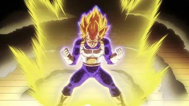 Vegeta supera el poder de Goku Super Saiyan 3 contra Beerus