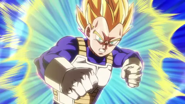 Vegeta supera el poder de Goku Super Saiyan 3 contra Beerus