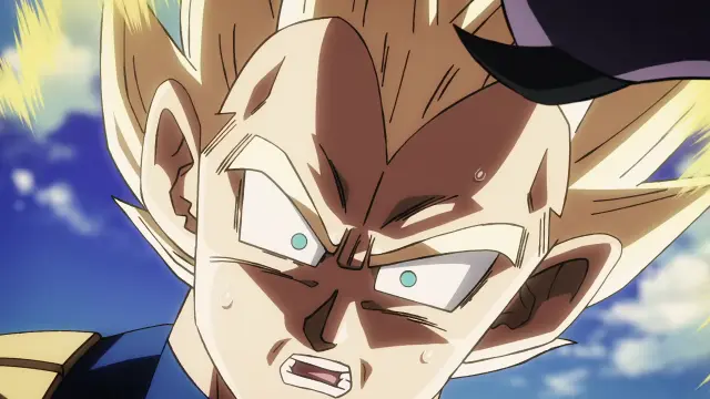 Vegeta supera el poder de Goku Super Saiyan 3 contra Beerus